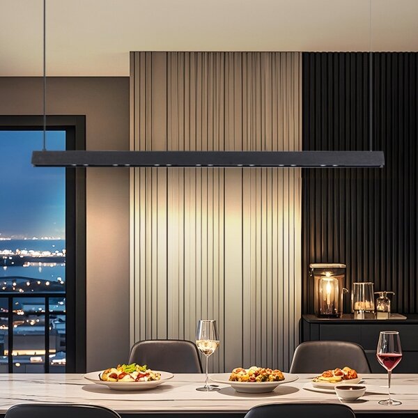 Immax NEO 07306L-LED Stm lustr na lanku MADEIRA 26W/230V Wi-Fi Tuya 122 cm černá