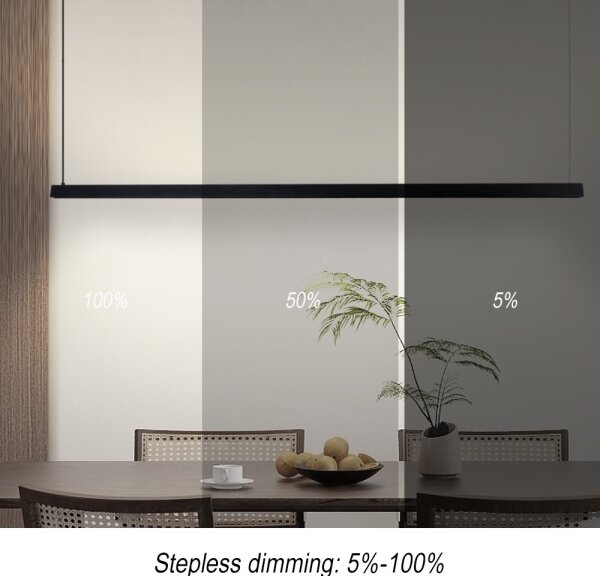 Immax NEO 07308L-LED Stm lustr na lanku MADEIRA 44W/230V Wi-Fi Tuya 202 cm černá