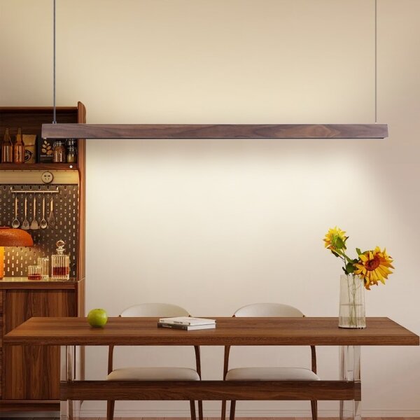 Immax NEO 07300L-LED Stm lustr na lanku MADEIRA 26W/230V Wi-Fi Tuya 122 cm ořech