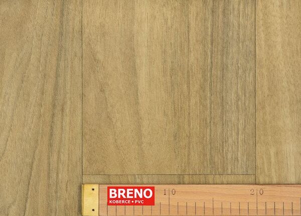 Breno PVC TEXAROQ Ember 558 - světle hnědé dřevo, šíře 400 cm