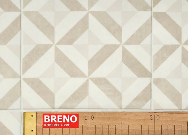 Breno PVC FEELINGS Winslow 120L - béžové dlaždice, šíře 100 cm