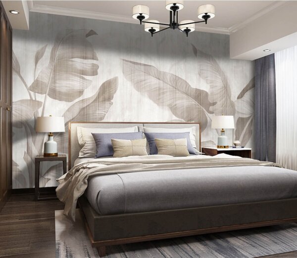 Fototapeta Elegantní design botanických listů v neutrálních tónech, Přírodní fototapety, Populární fototapety, u00299 - Tapeko.co.cz
