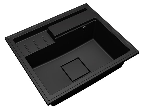 Granitový dřez ELITE 6052 ČERNÝ 60 x 52 x 21,5cm