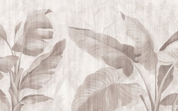 Fototapeta Elegantní design botanických listů v neutrálních tónech, Přírodní fototapety, Populární fototapety, u00299 - Tapeko.co.cz