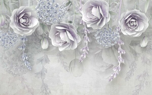 Fototapeta Jemné květy v jemných odstínech, Fototapety s velkými květy, Populární fototapety, u01597 - Tapeko.co.cz