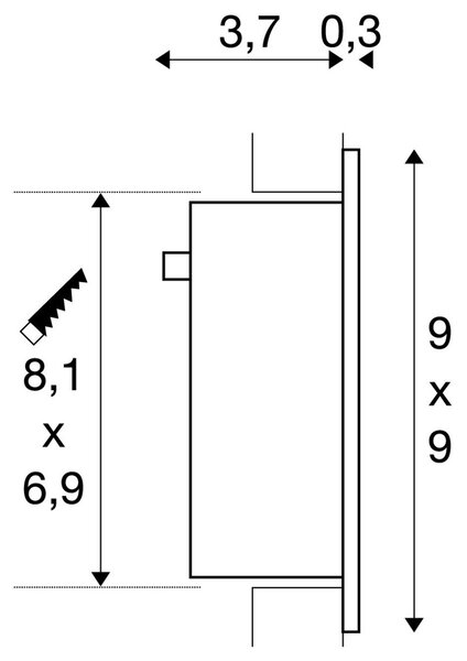 LA 111292 Zápustné svítidlo FRAME zakřivená LED teplá bílá 350mA LED 1W - BIG WHITE (SLV)