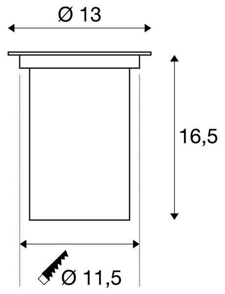 LA 229320 Venkovní svítidlo DASAR 80 ADJUST na podlahu kruhová 230V GU10 - BIG WHITE (SLV)