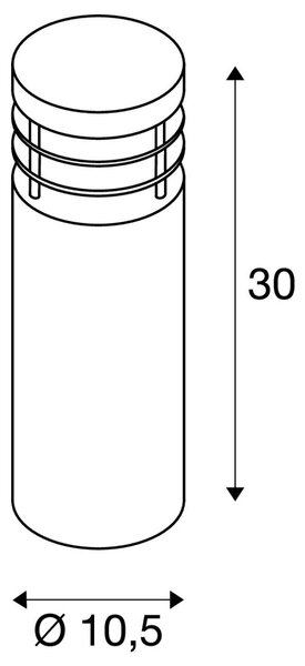 LA 230063 Venkovní svítidlo VAP SLIM 30cm 230V E27 20W IP44 - BIG WHITE (SLV)
