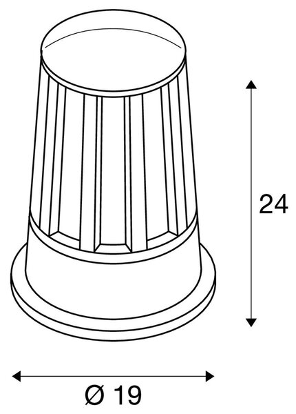 LA 230435 Venkovní svítidlo CONE venkovní kamenná šeď 230V E27 100W IP54 - BIG WHITE (SLV)