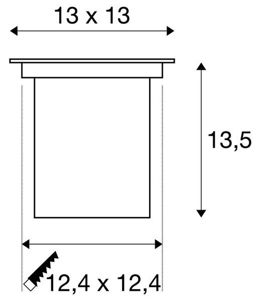 LA 229374 Venkovní svítidlo DASAR čtvercová GU10 230V GU10 35W IP67 - BIG WHITE (SLV)