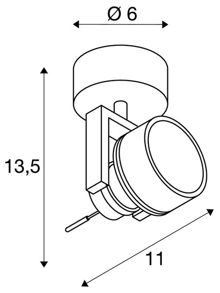 LA 147559 Bodové svítidlo INDA spot 230V GU10 50W 180° - BIG WHITE (SLV)