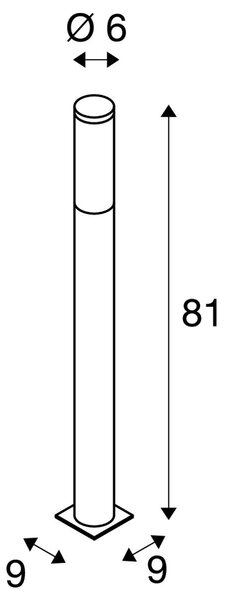 LA 229172 Venkovní svítidlo BIG NAILS 80 230V E27 15W IP44 - BIG WHITE (SLV)
