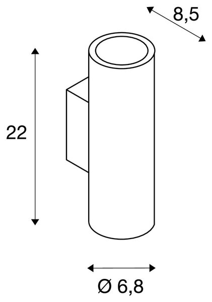 LA 151801 Nástěnné svítidlo ENOLA B dvousměrná bílá 230V GU10 2x50W - BIG WHITE (SLV)