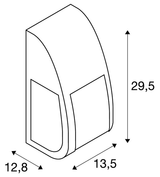 LA 227176 Venkovní svítidlo KERAS úsporka nástěnná antracit 230V E27 24W - BIG WHITE (SLV)