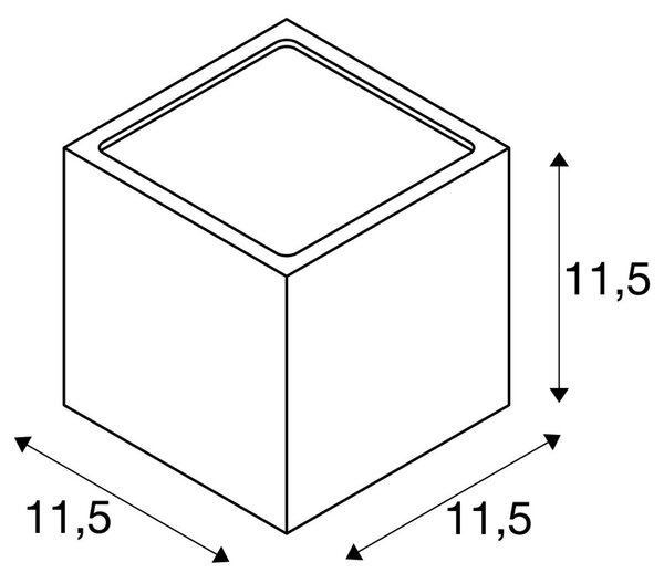 LA 232535 Venkovní svítidlo SITRA CUBE nástěnná antracit 230V GX53 2x9W IP - BIG WHITE (SLV)