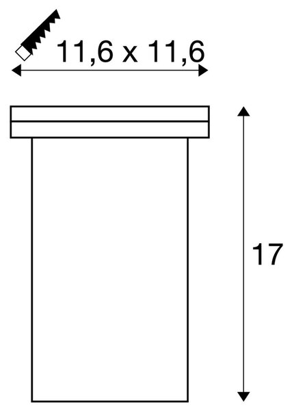 LA 228434 Venkovní svítidlo DASAR EXACT čtyřhranná zápusná 230V GU10 35W 3 - BIG WHITE (SLV)