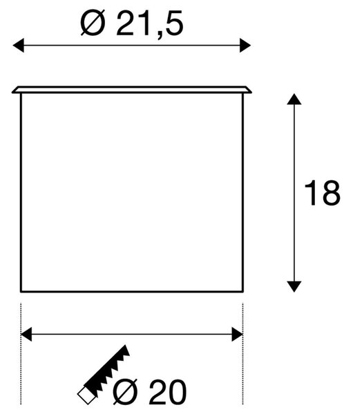 LA 229230 Venkovní svítidlo DASAR 215 venkovní zápustná ES111 kruhová 230 - BIG WHITE (SLV)