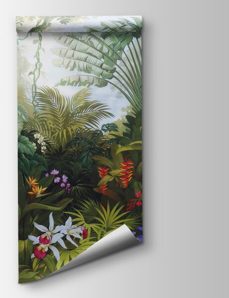 Fototapeta Obraz lesa s květinami, 3D fototapety, Populární fototapety, u02708 - Tapeko.co.cz