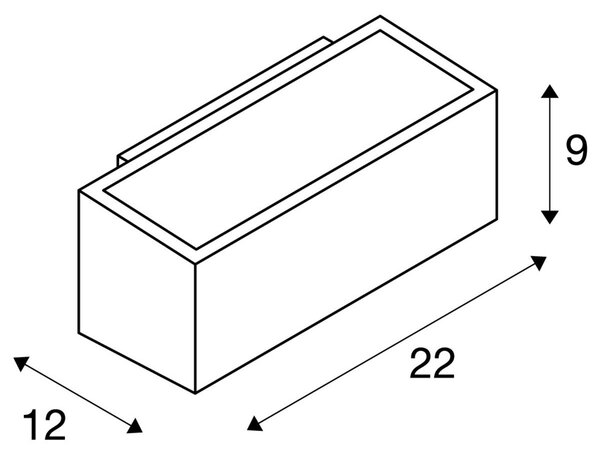 LA 232485 Venkovní svítidlo BOX R7s nástěnná antracit 230V R7s - BIG WHITE (SLV)
