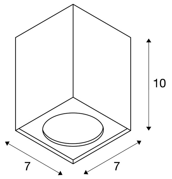 LA 1002216 ALTRA DICE CL, nástěnné a stropní nástavbové svítidlo, QPAR51, černá - BIG WHITE (SLV)