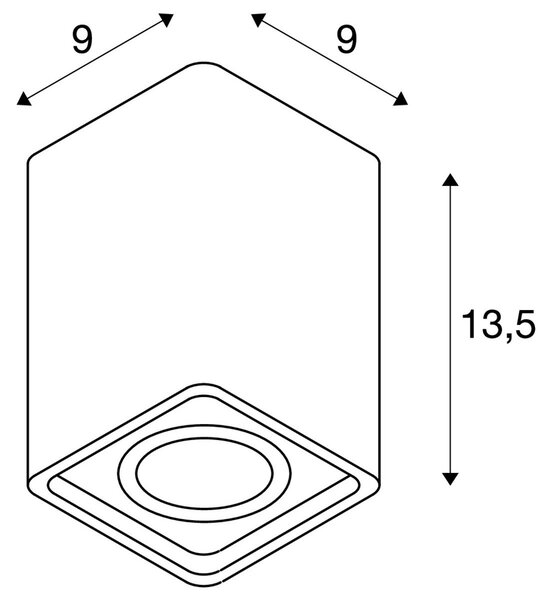 LA 148004 PLASTRA CL-1 stropní čtvercová bílá sádrová 230V GU10 35W - BIG WHITE (SLV)