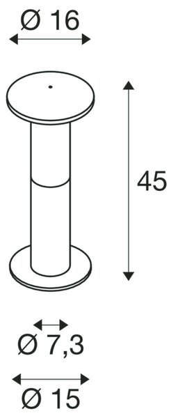 BIG WHITE SLV ALPA MUSHROOM 40, venkovní stojací lampa, TC-(D,H,T,Q)SE, IP55, šedý kámen, pr./V 16/40 cm, max. 24 W 228935