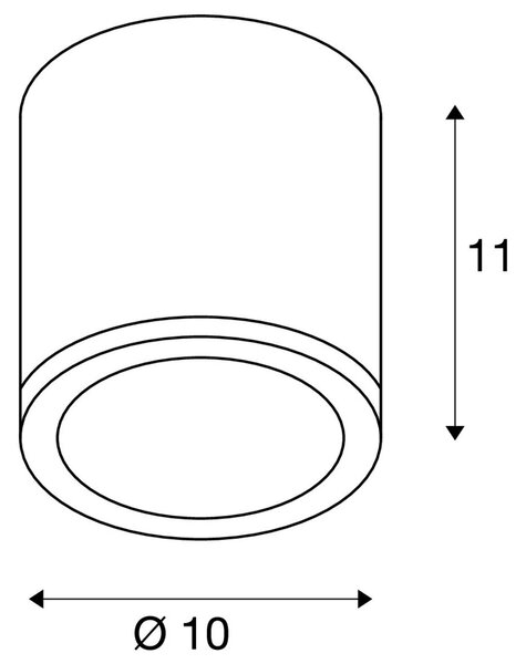 LA 231545 SITRA stropní antracitová 230V GX53 9W IP44 - BIG WHITE (SLV)