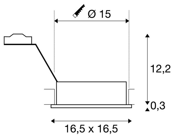 LA 113830 NEW TRIA I ES111 zápustná matná černá 230V GU10 75W - BIG WHITE (SLV)
