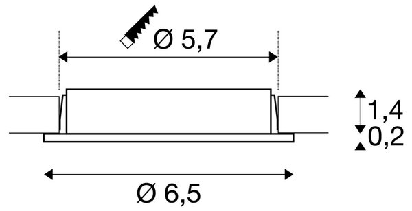 LA 112222 DL 126 LED chrom 12= LED 3W 90° 3000K - BIG WHITE (SLV)