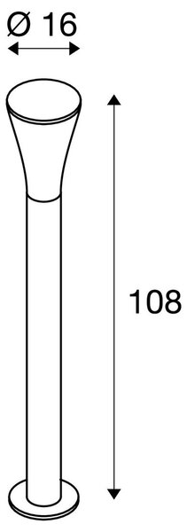 LA 228925 Venkovní svítidlo ALPA CONE 100 stojanová kamen. šedivá 230V E27 - BIG WHITE (SLV)