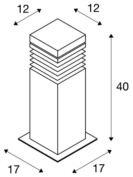 LA 231410 Venkovní svítidlo ARROCK GRANITE 40 stojanová sůl a pepř 230V E2 - BIG WHITE (SLV)