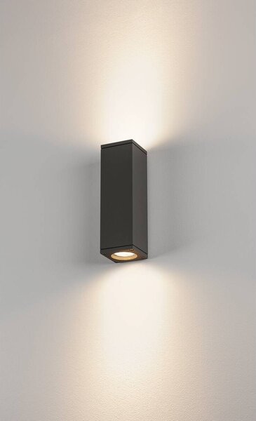 LA 229535 THEO UP-DOWN OUT wall light, square, anthracite, GU10, max. 2x35W IP44 - BIG WHITE (SLV)