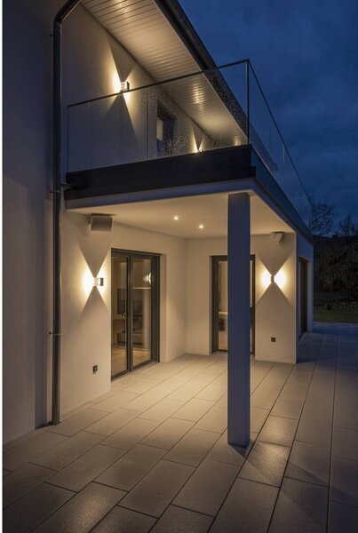 LA 232105 Venkovní svítidlo LOGS nástěnná antracit 230V/480mA LED 8W, 3000K, 450lm IP44 - BIG WHITE (SLV)