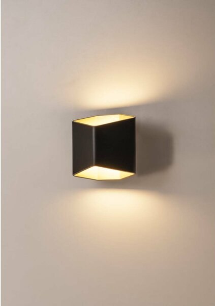 BIG WHITE SLV CARISO WL-2, nástěnné svítidlo, LED, 3000K, černé/mosaz, 11 W 151710