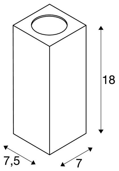 LA 229524 Nástěnné svítidlo THEO WALL OUT, hranaté, stříbrošedé, GU10, max. 35 W - BIG WHITE (SLV)