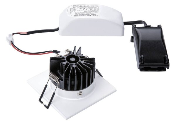 LA 114431 PATTA-I zápustná matná bílá hranatá230V/500mA LED 9W 38° 3000K - BIG WHITE (SLV)