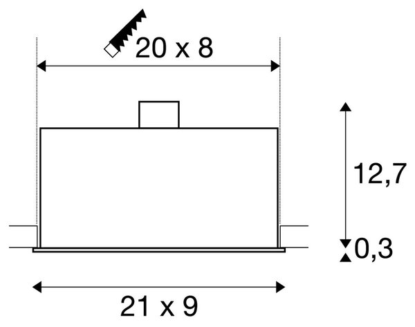 LA 115530 KADUX GU10 III matná černá 230V GU10 3x50W - BIG WHITE (SLV)