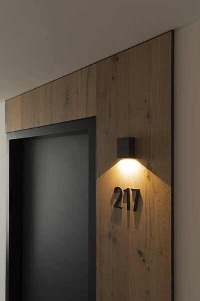 LA 232435 Nástěnné svítidlo QUAD XL 1, hranaté, antracit, LED, 1x3,2 W, 3000K - BIG WHITE (SLV)