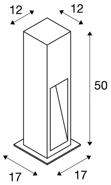 LA 231370 ARROCK STONE 50 Bollard čedič 230V/700mA LED 6W IP44 3000K - BIG WHITE (SLV)