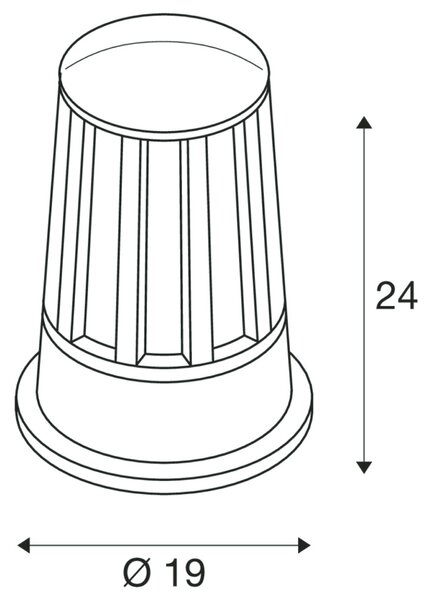 BIG WHITE SLV CONE, venkovní stojací lampa, A60, IP54, antracit, max. 100 W 230435