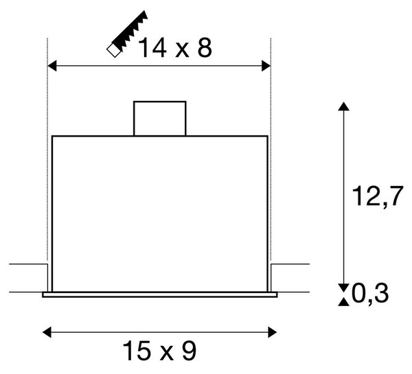LA 115520 KADUX GU10 II matná černá 230V GU10 2x50W - BIG WHITE (SLV)