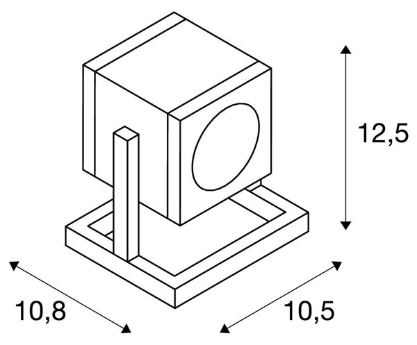 LA 132835 Podlahové svítidlo CUBIX I, GU10, úsporná žárovka, max. 25 W - BIG WHITE (SLV)