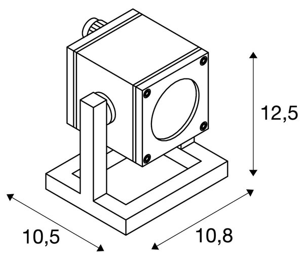 LA 132835 Podlahové svítidlo CUBIX I, GU10, úsporná žárovka, max. 25 W - BIG WHITE (SLV)