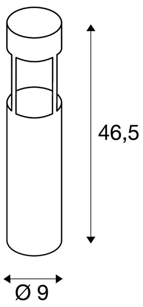 LA 231817 Stojací lampa SLOTS 45, rezavá barva 6,3 W LED, teplá bílá - BIG WHITE (SLV)