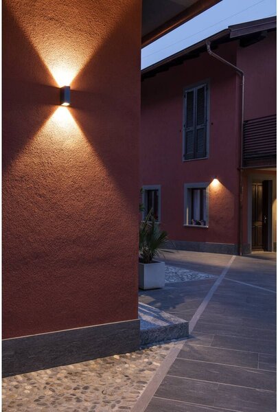 LA 232445 Nástěnné svítidlo QUAD XL 2, hranaté, antracit, LED, 2x3,2 W, 3000K, up-down - BIG WHITE (SLV)