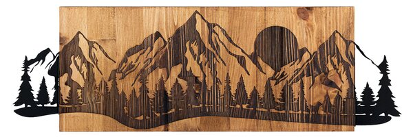 ASIR Nástěnná dekorace dřevo ZÁPAD SLUNCE V HORÁCH 75,5 x 24,5 cm
