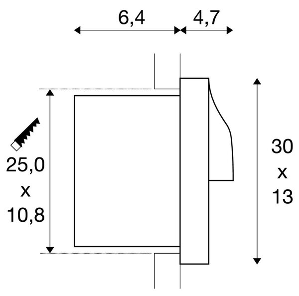 LA 233635 Vestavné svítidlo CIDA LED, antracit - BIG WHITE (SLV)