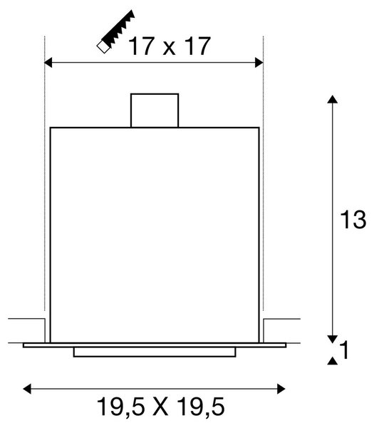 LA 115541 KADUX 1 ES111, svítidlo typu downlight, hranaté, bílé matné, max. 75 W - BIG WHITE (SLV)