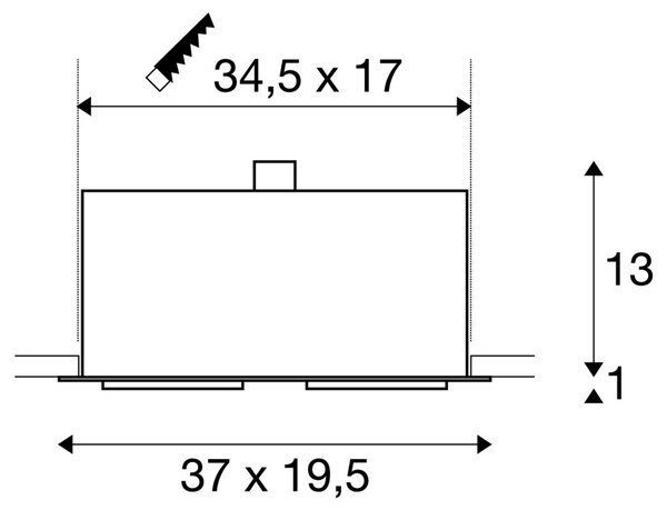 LA 115550 KADUX 2 ES111, svítidlo typu downlight, hranaté, černé matné, max. 2x 75 W - BIG WHITE (SLV)