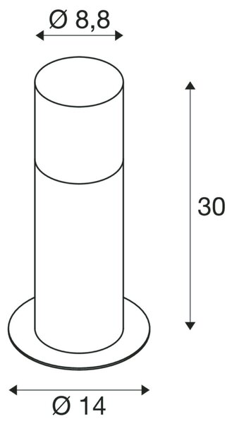 BIG WHITE SLV GRAFIT E27 30 Pole round stojací svítidlo antracit 1006180